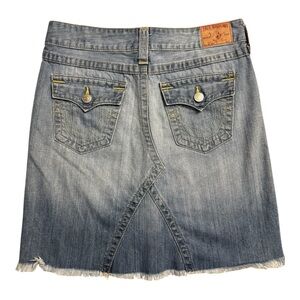 True Religion Blue Denim Mini Skirt 100% cotton